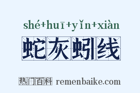 蛇灰蚓线是什么意思的图片